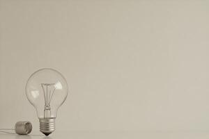 A clearly designed light bulb showcasing its filament and simple wiring for modern illumination photo