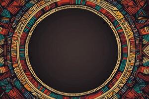Colorful abstract border design showcasing vibrant patterns and shapes on a dark background photo