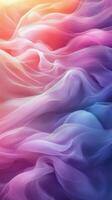 Colorful abstract swirl of light in a dreamy pattern in vibrant hues of blue, pink, and purple photo