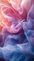 Colorful abstract swirl of light in a dreamy pattern in vibrant hues of blue, pink, and purple photo