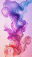 Colorful abstract swirl of light in a dreamy pattern in vibrant hues of blue, pink, and purple photo