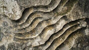 Close-up of Wave-like Formations in Weathered Stone photo