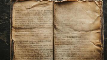Open Pages of an Old Book with German Text photo