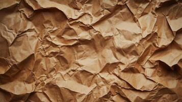Crumpled Brown Paper Texture photo