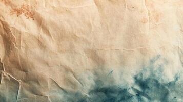 Close-up of a Crumpled, Stained, and Textured Paper Surface photo