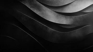 Abstract Black Wavy Pattern with Textured Surface photo