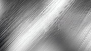 Abstract Metallic Surface with Diagonal Brushed Lines photo