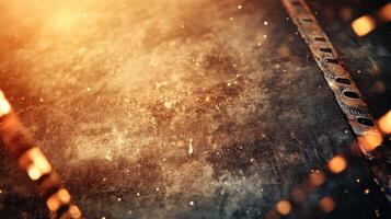 Close-up of a Rusty Metal Surface with Glowing Sparks photo