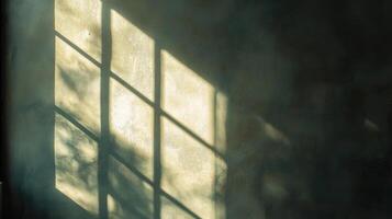 Window Light Casting a Shadow on a Rough Wall photo
