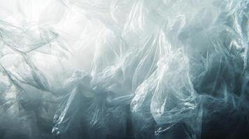 Abstract Texture of Crumpled Plastic Wrap photo