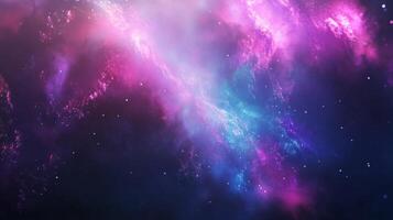 A Cosmic Landscape of Pink and Blue Nebulae with Scattered Stars photo