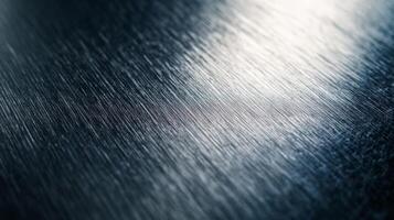 Close-Up of Brushed Metal Surface with Light Reflection photo