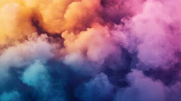 Abstract Colorful Smoke Clouds in Gradient Hues photo