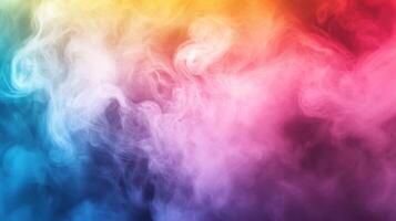 Abstract Colorful Smoke Swirls on Gradient Background photo