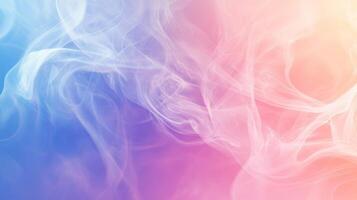 Abstract Swirling Smoke on a Pastel Gradient Background photo