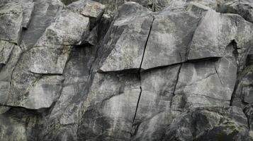 A Close-Up View of Rough, Grey, Weathered Rock photo