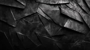 Abstract Black Geometric Pattern of Irregular Shapes photo