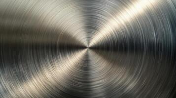 Circular Brushed Metal Surface with a Concentric Pattern photo