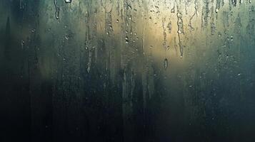 Condensation on a Window Pane with a Blurred Background photo