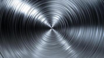 Circular Brushed Metal Surface with Concentric Lines photo