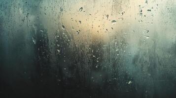 Water Droplets on a Window with a Blurry Background photo