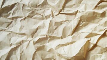 A Close-Up of Crumpled Brown Paper with Subtle Light and Shadow photo
