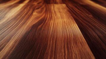 Close-up of Dark Wooden Floor with Visible Grain photo