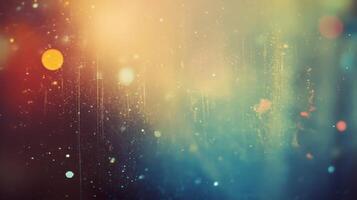 Abstract Background with Blurred Lights and Dust Particles photo