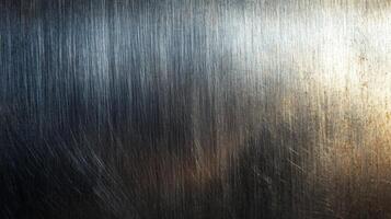 Scratched and Worn Metallic Surface with Light Reflection photo