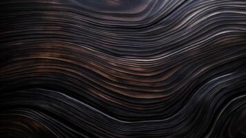 Abstract Dark Wood Grain Pattern with Wavy Lines photo