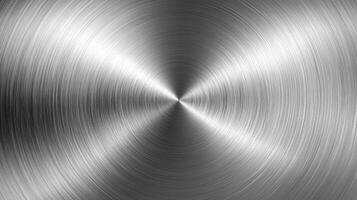 Circular Brushed Steel Surface with Concentric Lines photo