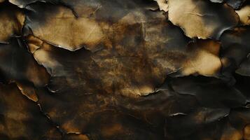 Burnt and Crumpled Paper with Charred Edges photo