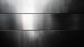 Brushed Metal Surface with Horizontal Stripes and a Glossy Highlight photo