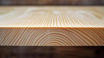 Close-up of a Light Wood Board Showing Grain Patterns photo
