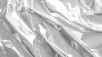 Abstract Texture of Wrinkled Silver Foil photo