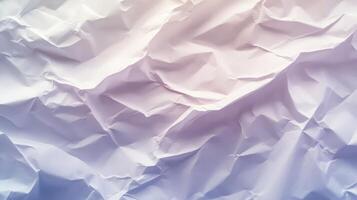 Close-up of Crumpled White Paper with Gradual Color Gradient photo