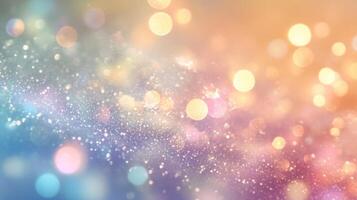 Abstract Blurred Background with Sparkling Glitter and Bokeh Lights photo