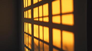 A Window's Shadow Cast by the Setting Sun photo