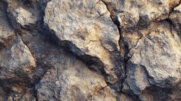 Close-up View of Rough, Weathered Rock Surface photo