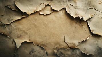 Faded and Torn Paper with a Rough Texture photo