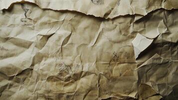 A Close-Up of a Crumpled and Torn Piece of Paper photo