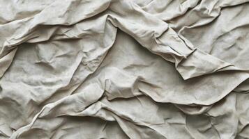 Crumpled Beige Fabric Texture photo