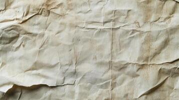 Close-up of a Crumpled, Weathered, and Stained Piece of Paper photo