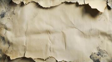Aged and Torn Paper Texture with Faded Color and Creases photo
