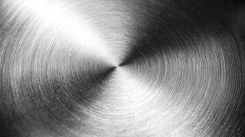 Circular Pattern on a Shiny Metal Surface photo