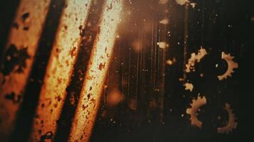 Close-up of Rust and Dust on a Metal Surface photo