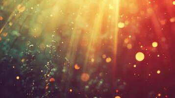 Abstract Sunlight Filtering Through Plants with Bokeh Effect photo