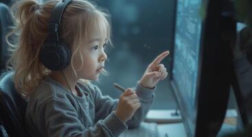 Zoe - Curious Blonde Toddler Girl Pointing at Window, Winter Wonder photo