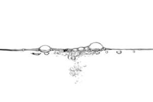 Water line on white background photo