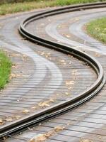 Traintrack in s curve shape photo
